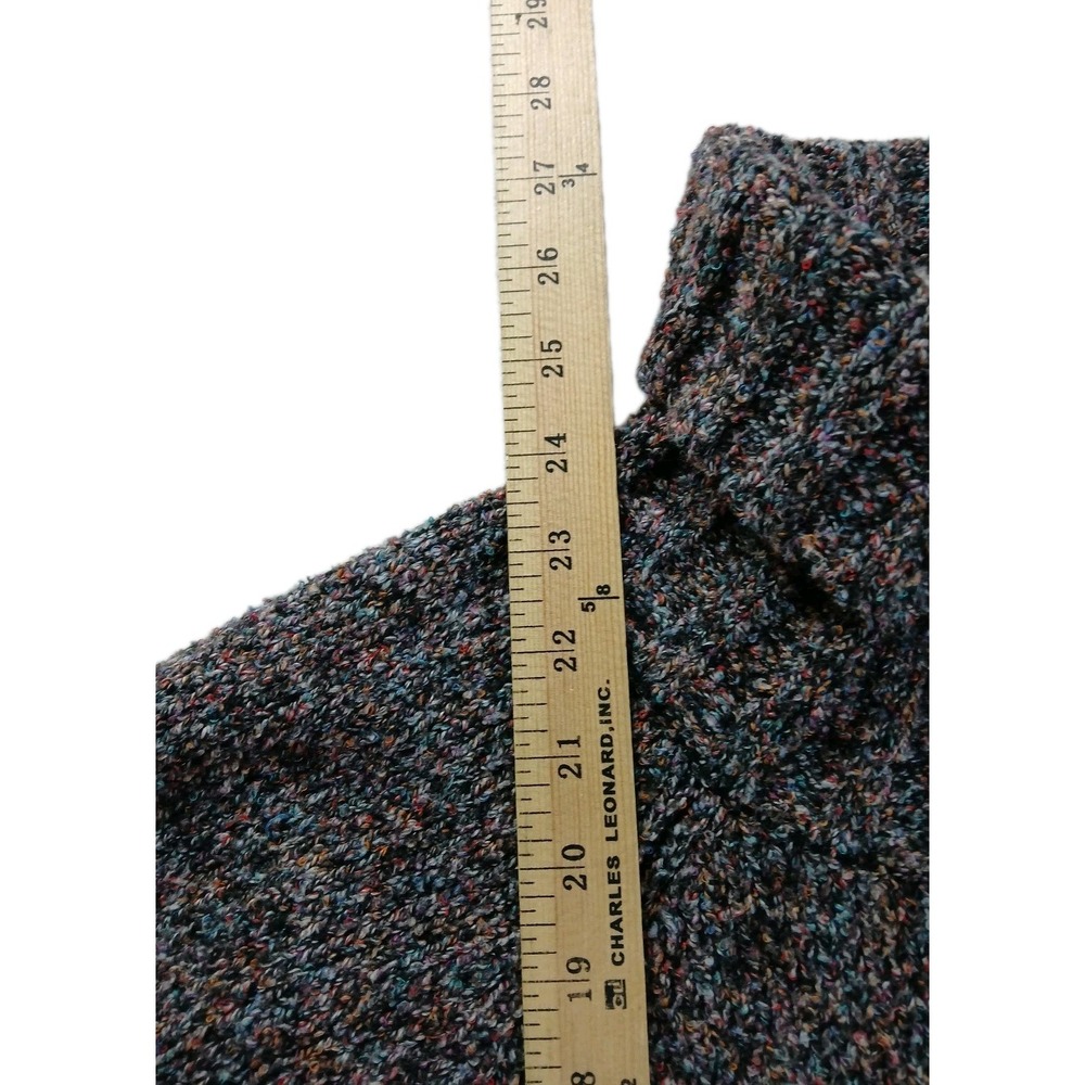 Pop(ulation) Size L Women's Multicolor Speckled Knit Cowl Neck Sweater 3/4 Sleev - Picture 5 of 6